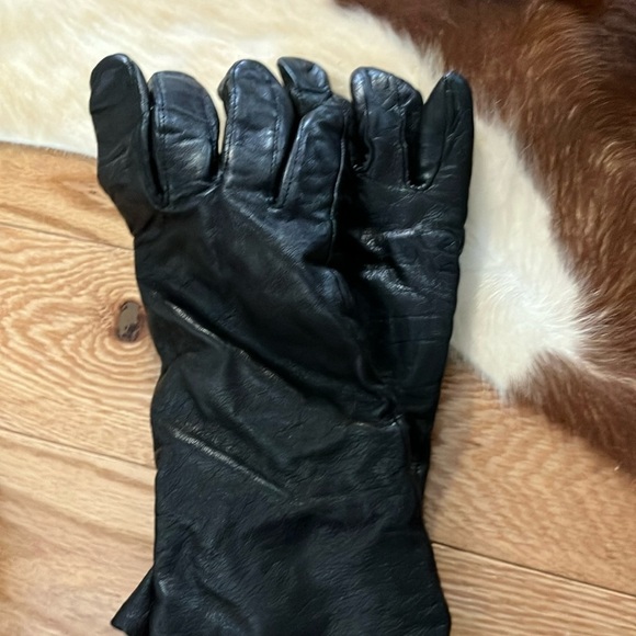 Unbranded Black Leather cashmere lining Gloves - Picture 3 of 3